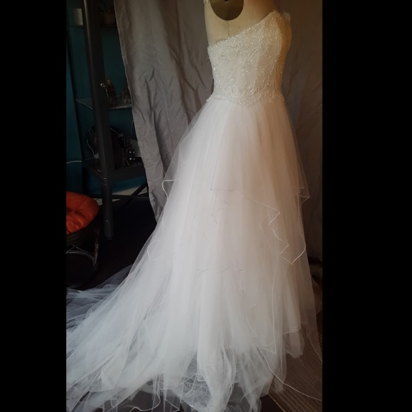 Christos Strapless Wedding Gown - Picture 7 of 8